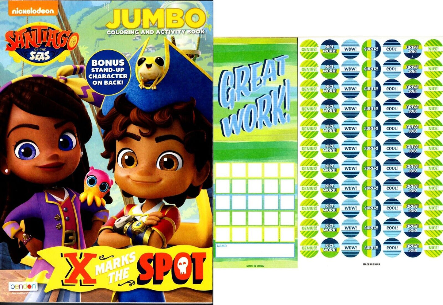 Santiago of the Seas - Jumbo Coloring & Activity Book - X Marks the Spot + Stickers