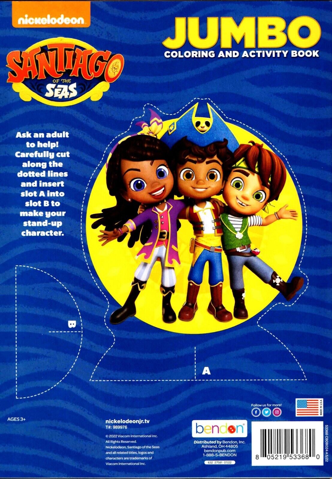 Santiago of the Seas - Jumbo Coloring & Activity Book - X Marks the Spot + Stickers