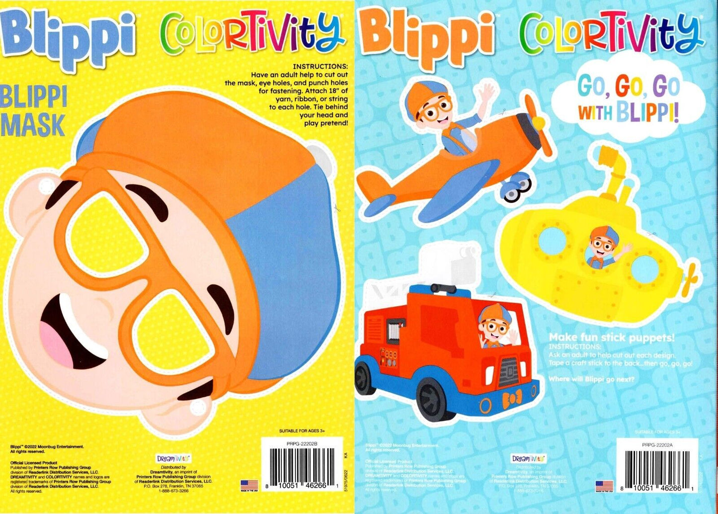 Dreamtivity Blippi - Come on Let`s go and Wow So Fun - Coloring & Activity Book