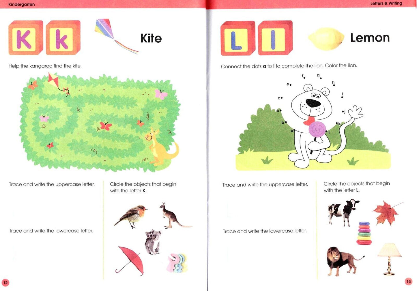 Workbooks - Kindergarten Workbooks Numbers, Colors, Letters, First Word