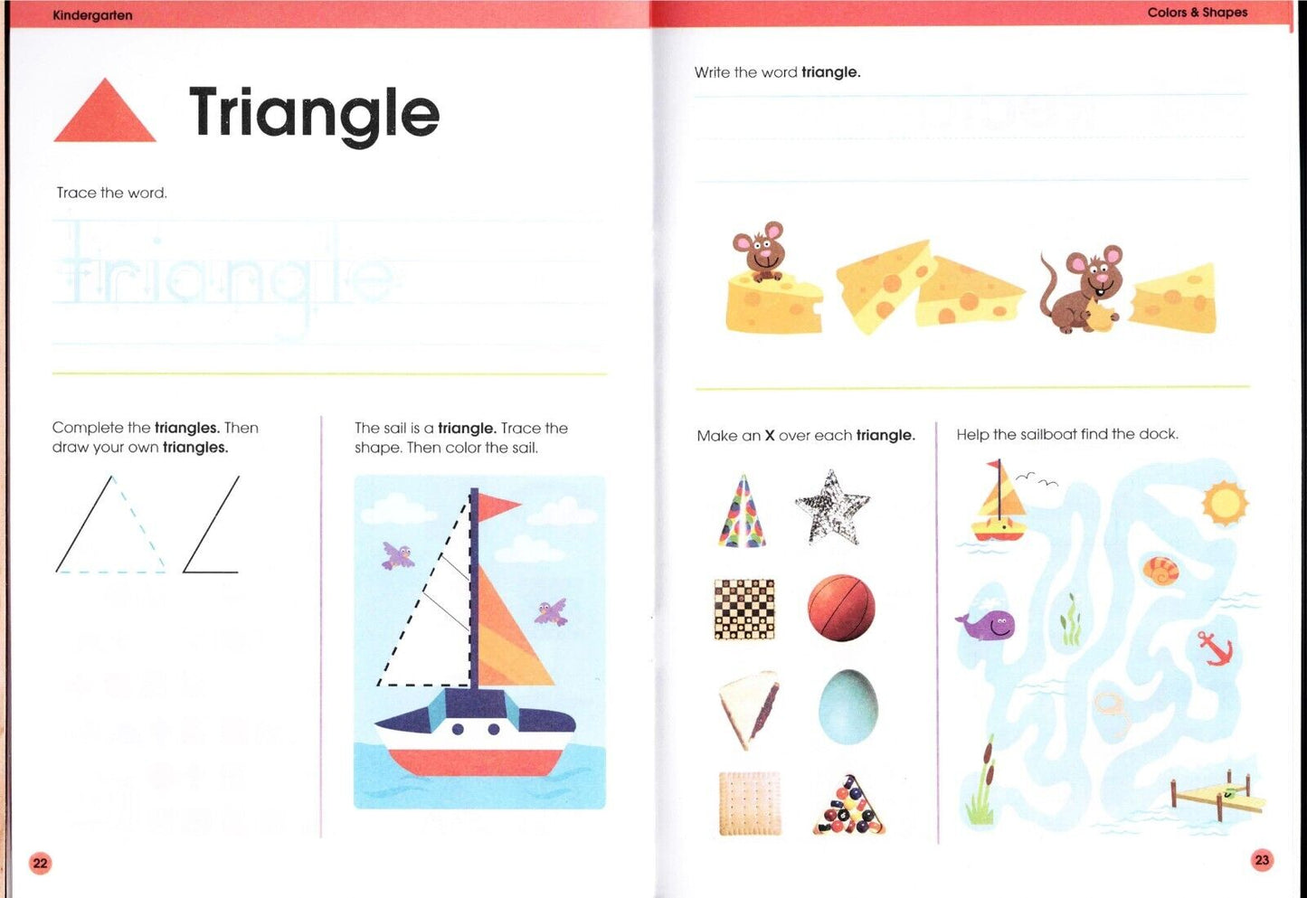Workbooks - Kindergarten Workbooks Numbers, Colors, Letters, First Word