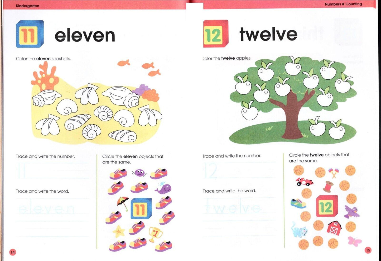 Workbooks - Kindergarten Workbooks Numbers, Colors, Letters, First Word