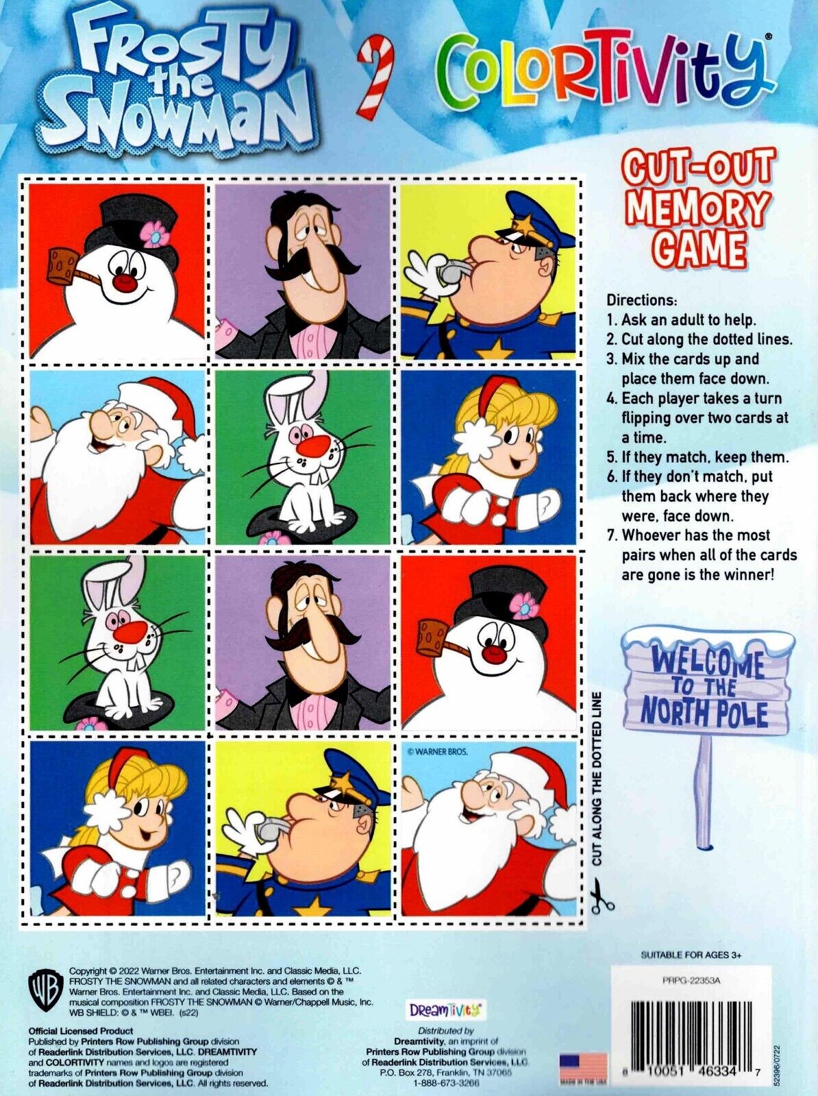 Frosty The Showman - Coloring and Activity Book ~ Welcome to The North Pole