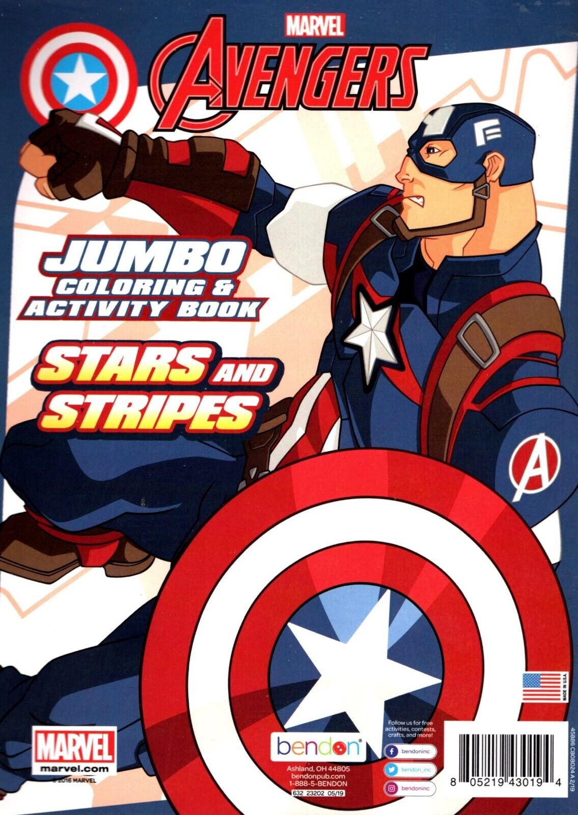 Marvel Avengers - Stars and Stripes - Jumbo Coloring & Activity Book
