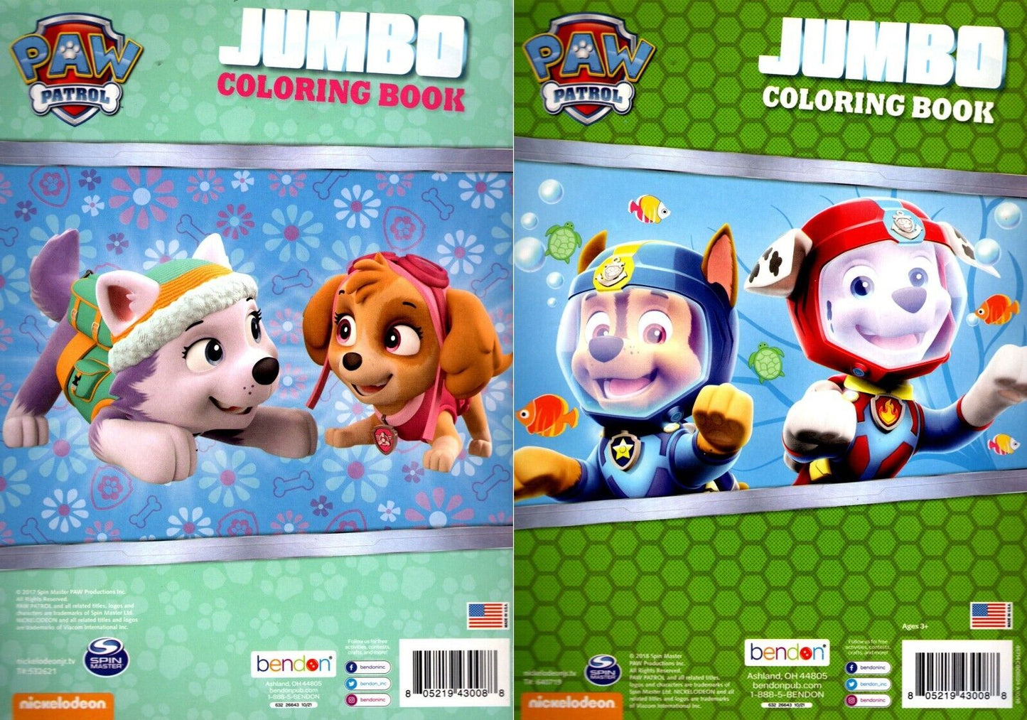 Paw Patrol - Jumbo Coloring Book - Spring into Action! and Doggie Divers