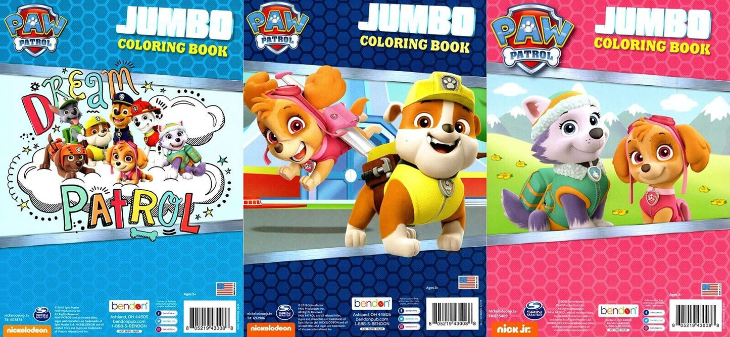 Nickelodeon Paw Patrol - Jumbo Coloring & Activity Book (Set of 3)
