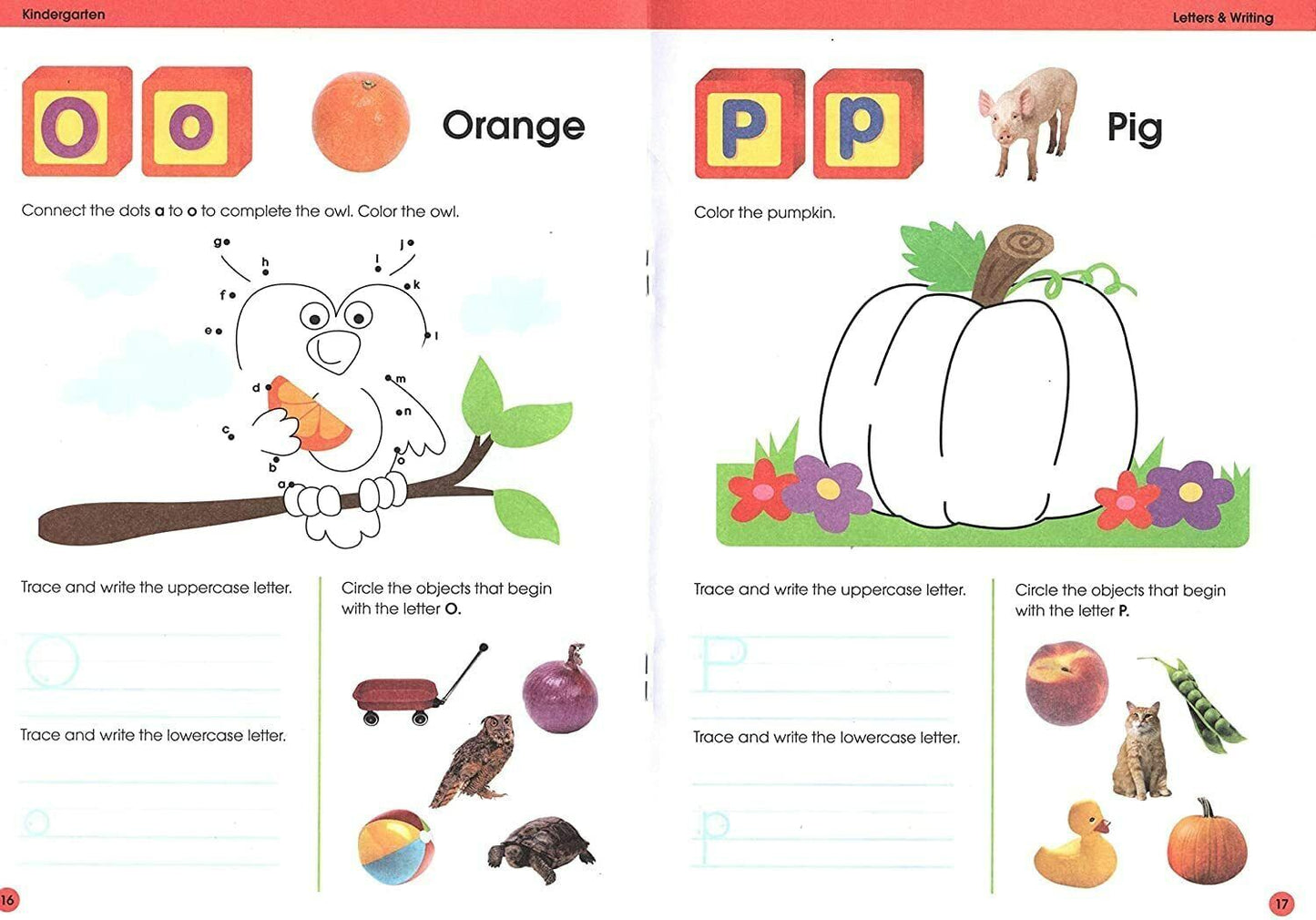 Kindergarten Educational Workbooks - Numbers, Colors, Letters, First Words v12