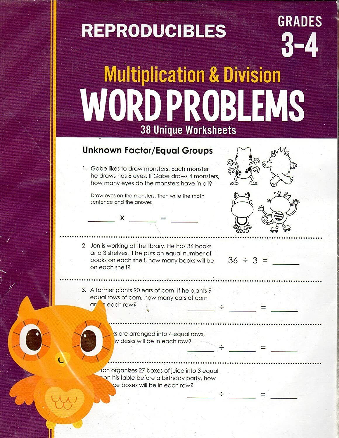 Teaching Tree Multiplication and Division - Word Problems Workbook - Grades 3-4