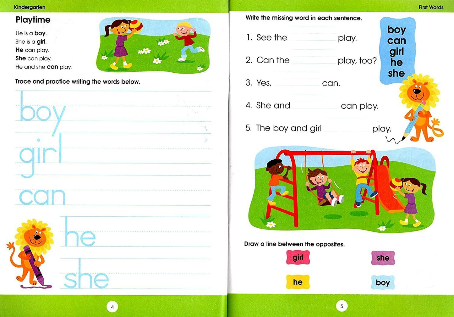 Educational Workbooks - Kindergarten - First Words