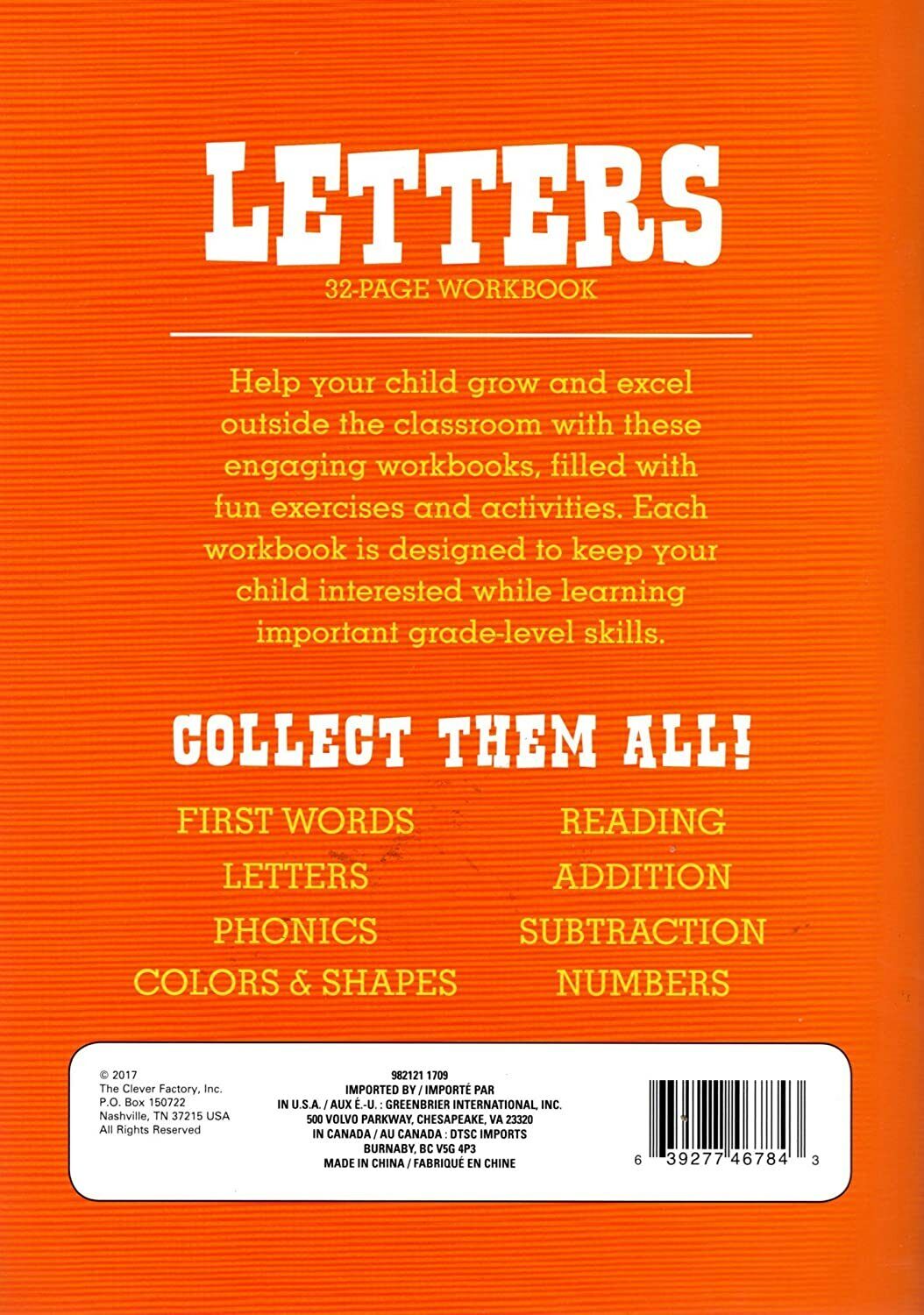 Educational Workbooks Kindergarten - Letters