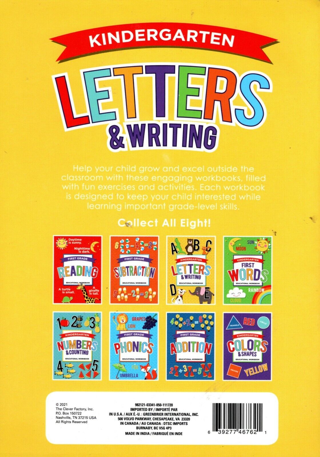 Good Grades Kindergarten Educational Workbooks Letters & Writing - v5