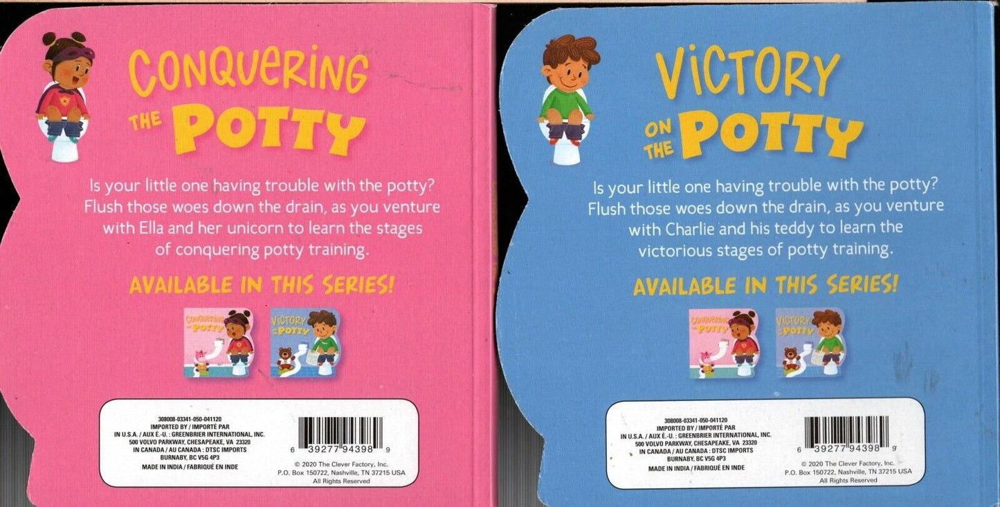 Conquering the Potty and Victory on the Potty - Children's Board Book (Set of 2)