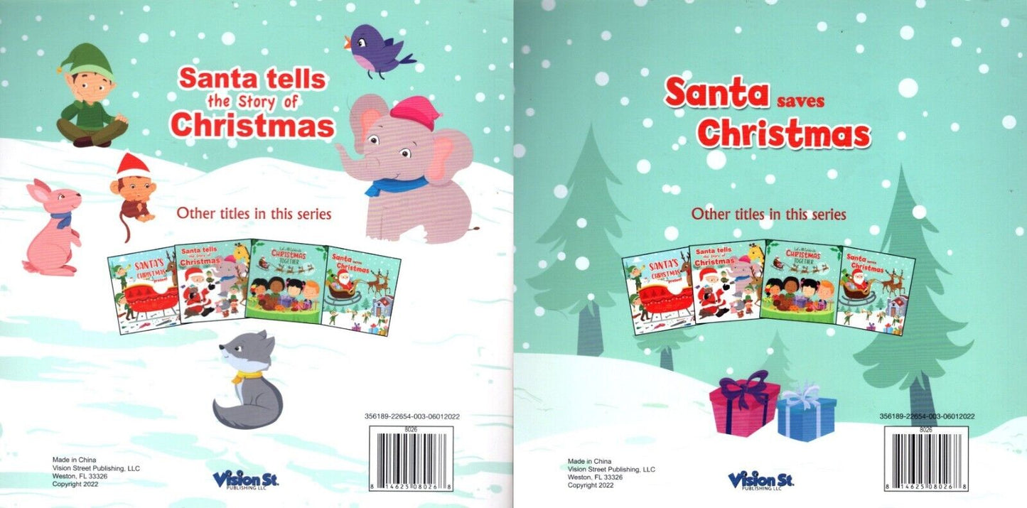Santa Saves Christmas & Santa Tells the Story of Christmas - Children's Books