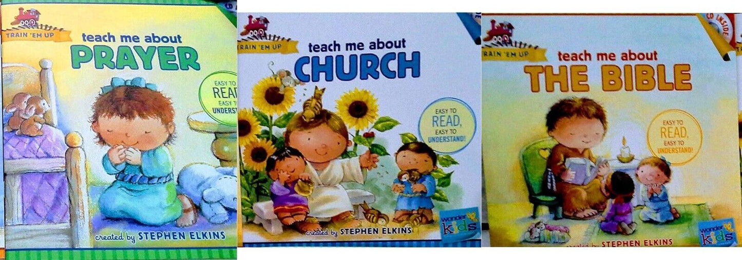 Wonder Kids Train Em Up: Teach Me About The Bible, Church & Prayer Book & CD