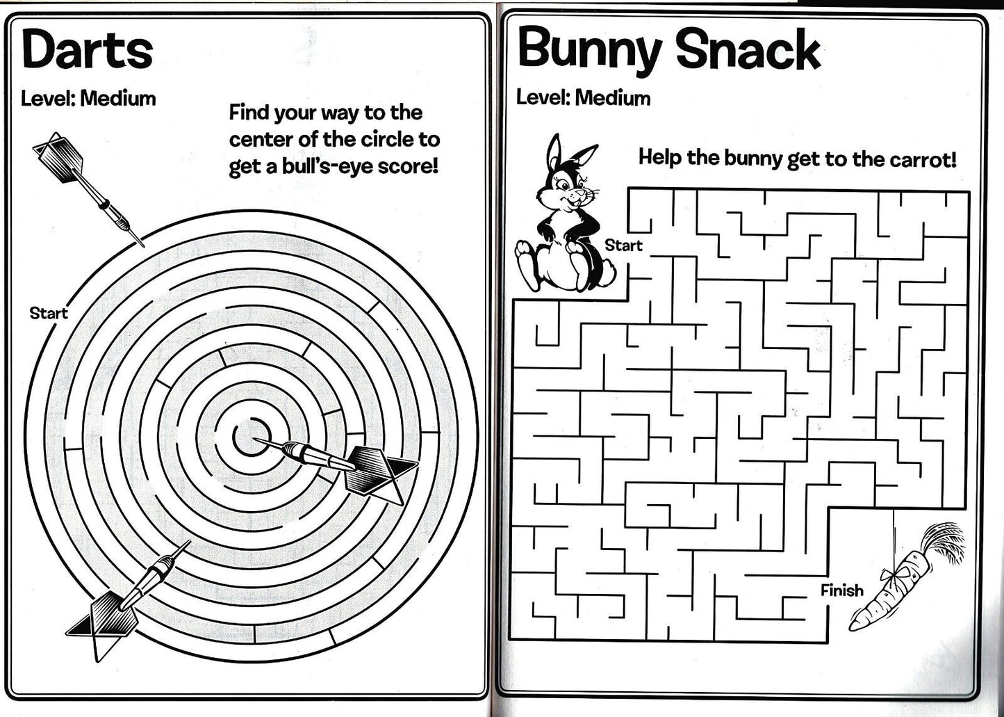 Maze Craze Activity Book for Kids Easy Medium Hard Levels - (Set of 2 Books) v3