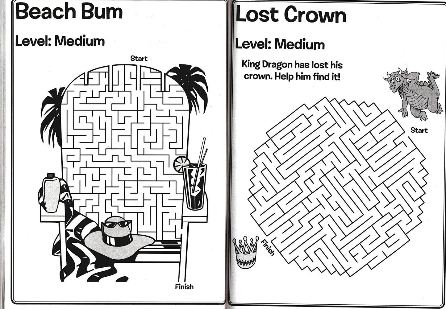 Maze Craze Activity Book for Kids Easy Medium Hard Levels - (Set of 2 Books) v3