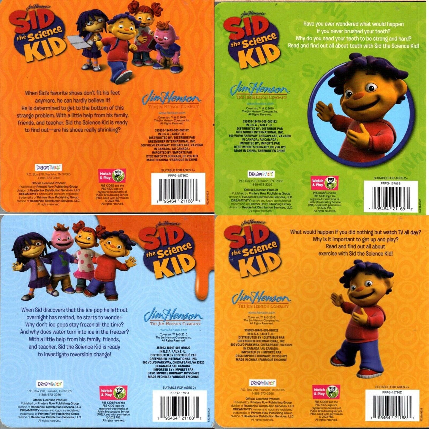 Sid the Science Kid - Children's Board Book (Set of 4 Books)