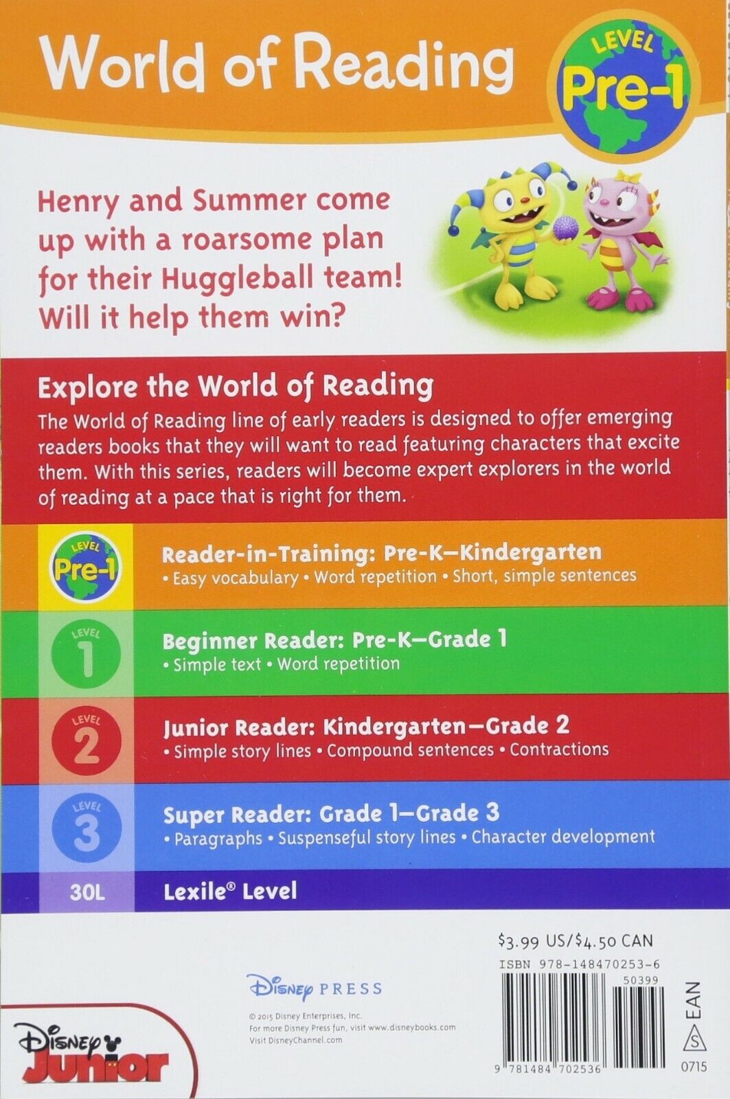 World of Reading: Henry Hugglemonster The Huggleball Game: Level Pre-1