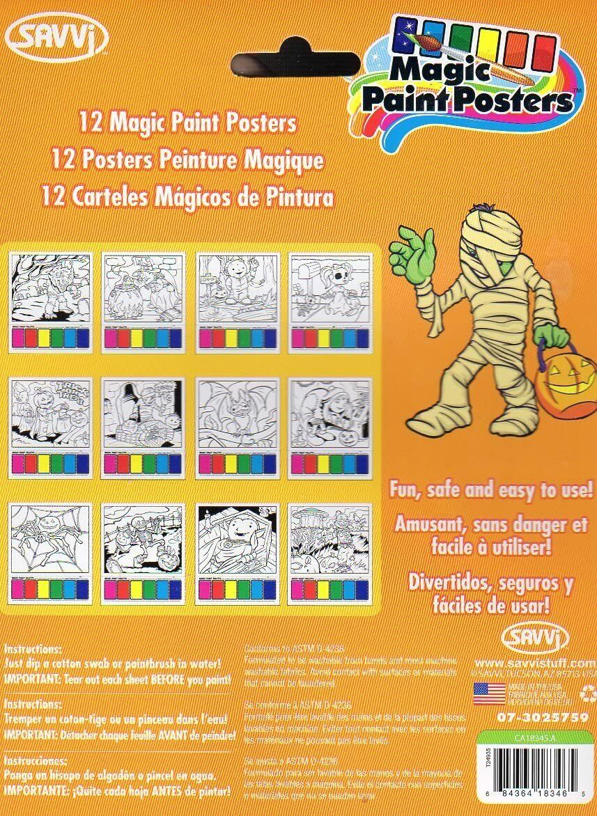 Savvi Magic Paint Posters - Halloween - v2