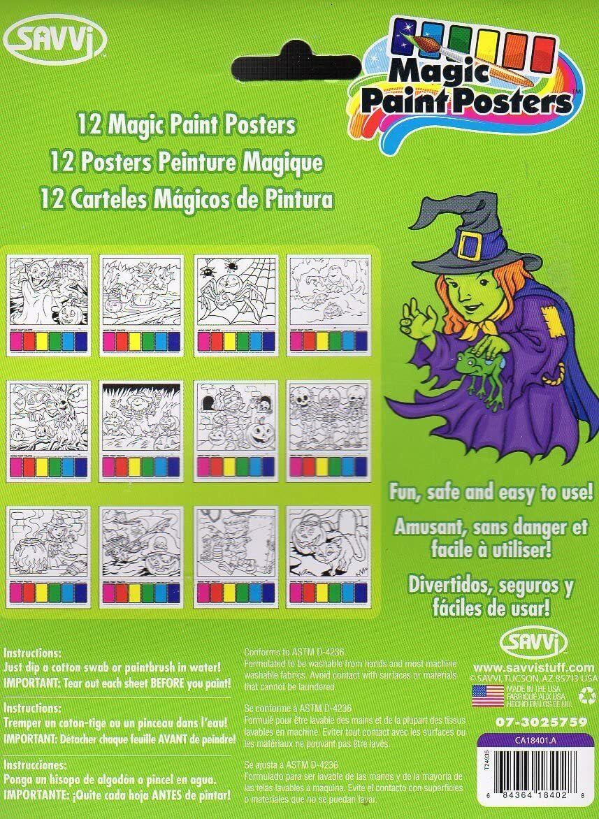 Savvi Magic Paint Posters - Halloween - v1
