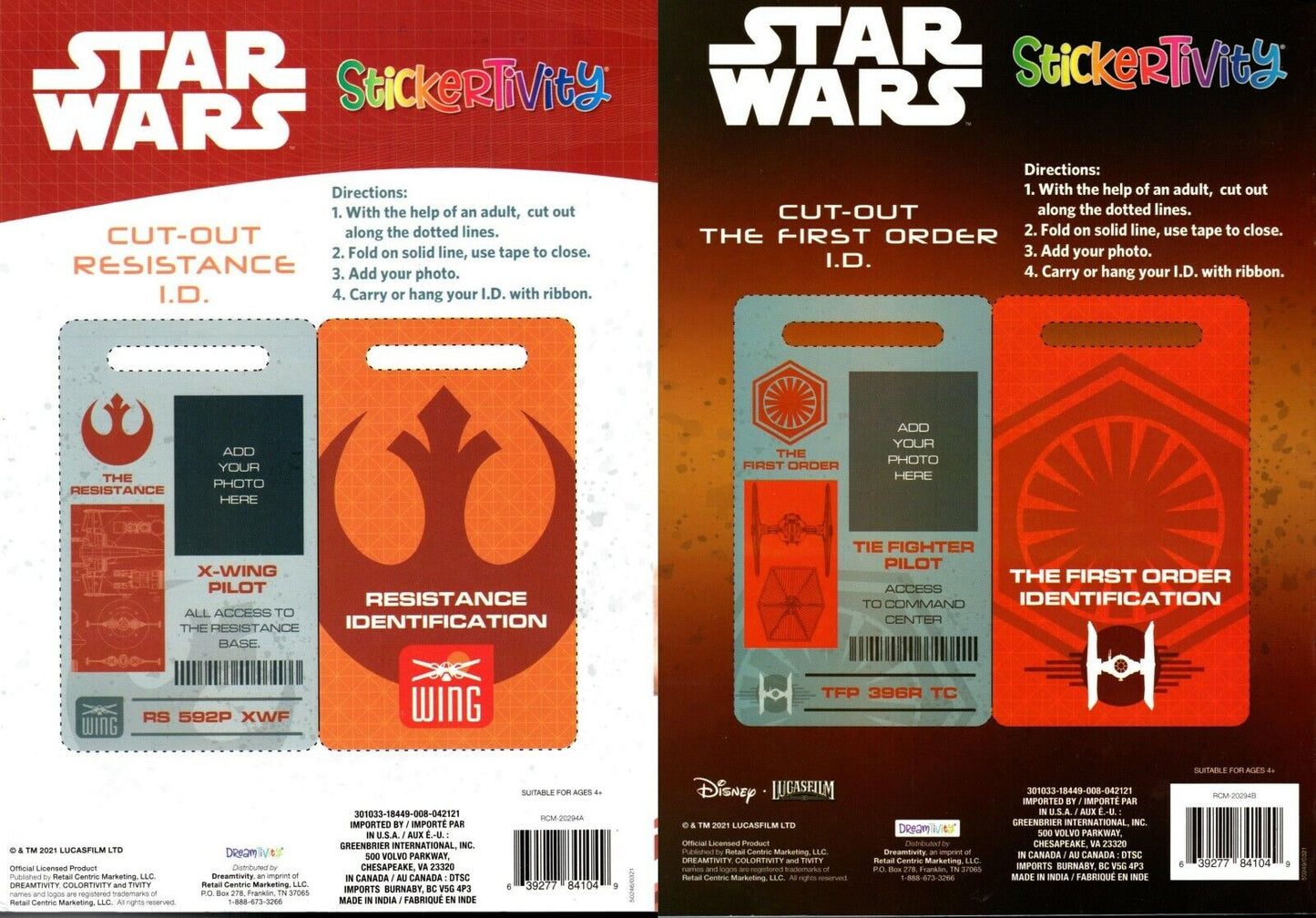 Disney Star Wars - StickerTivity - Resist & Rule the Galaxy (Set of 2)