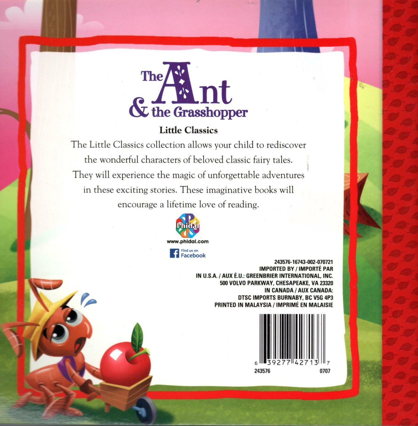 The Ant & the Grasshopper - The Little Classics collection - Classic Fairy Tales Book
