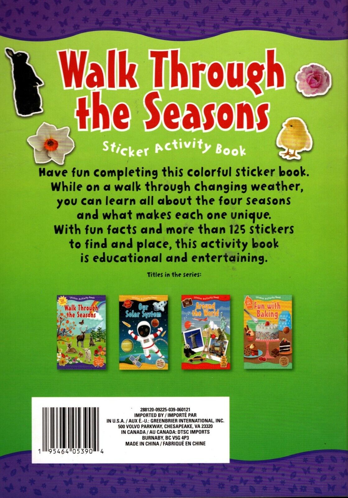 Sticker Activity Book - Walk Through The Seasons - with Over 125 Stickers