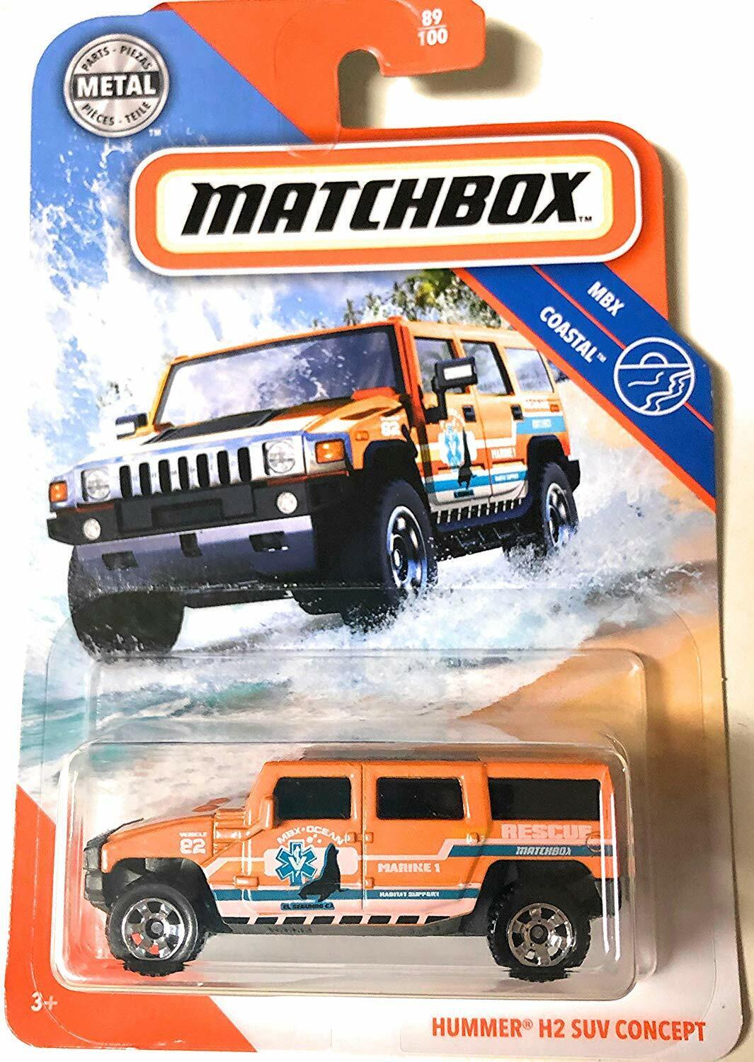 Matchbox Hummer H2 SUV Concept Orange Marine Rescue MBX Costal 89/100