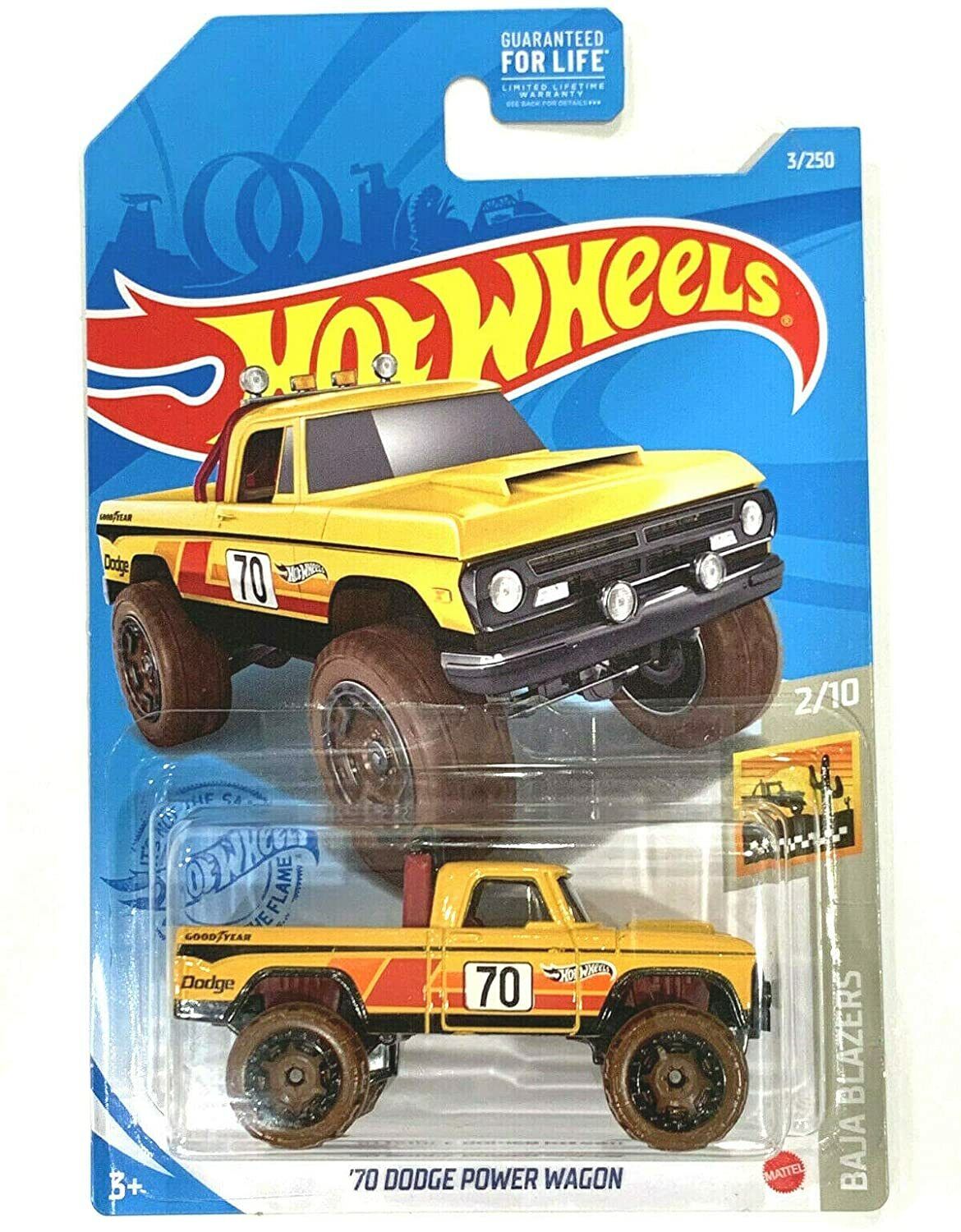 DieCast Hotwheels '70 Dodge Power Wagon 3/250 (Gold), Baja Blazers 2/10