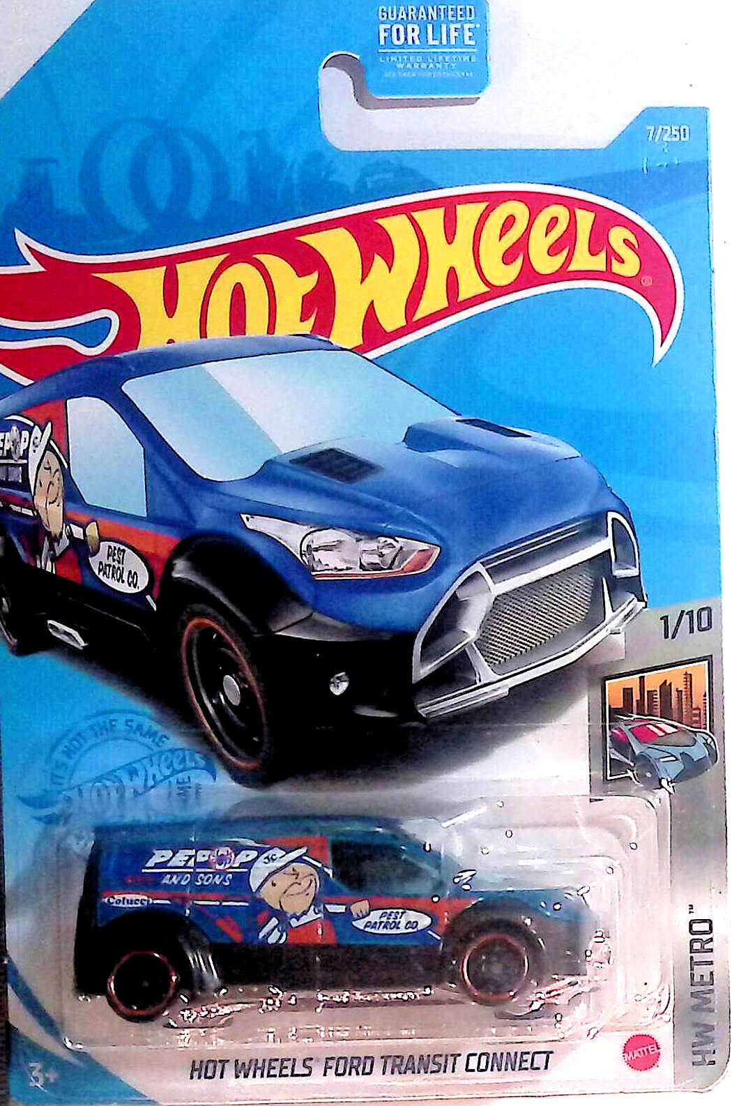 Hot Wheels HW METRO 1/10 HOT WHEELS FORD TRANSIT CONNECT Pepop and Sons 7/250