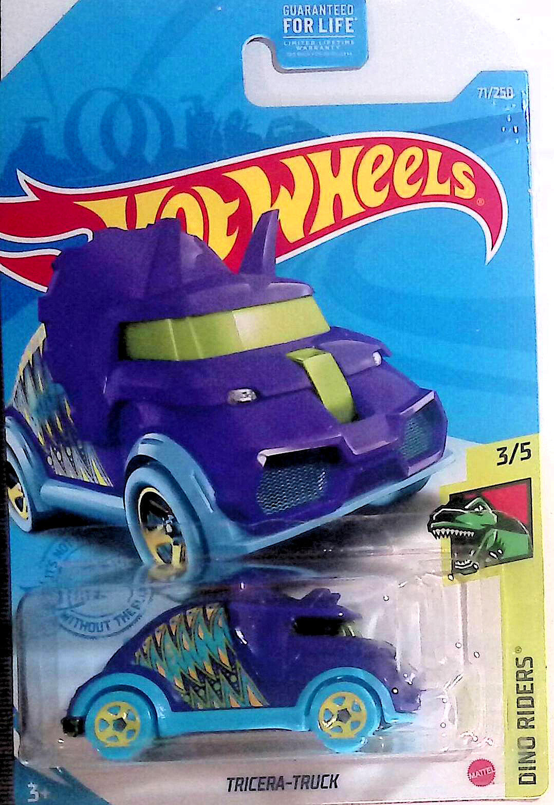 HOT WHEELS TRICERA - TRUCK PURPLE DINO RIDERS 3/5