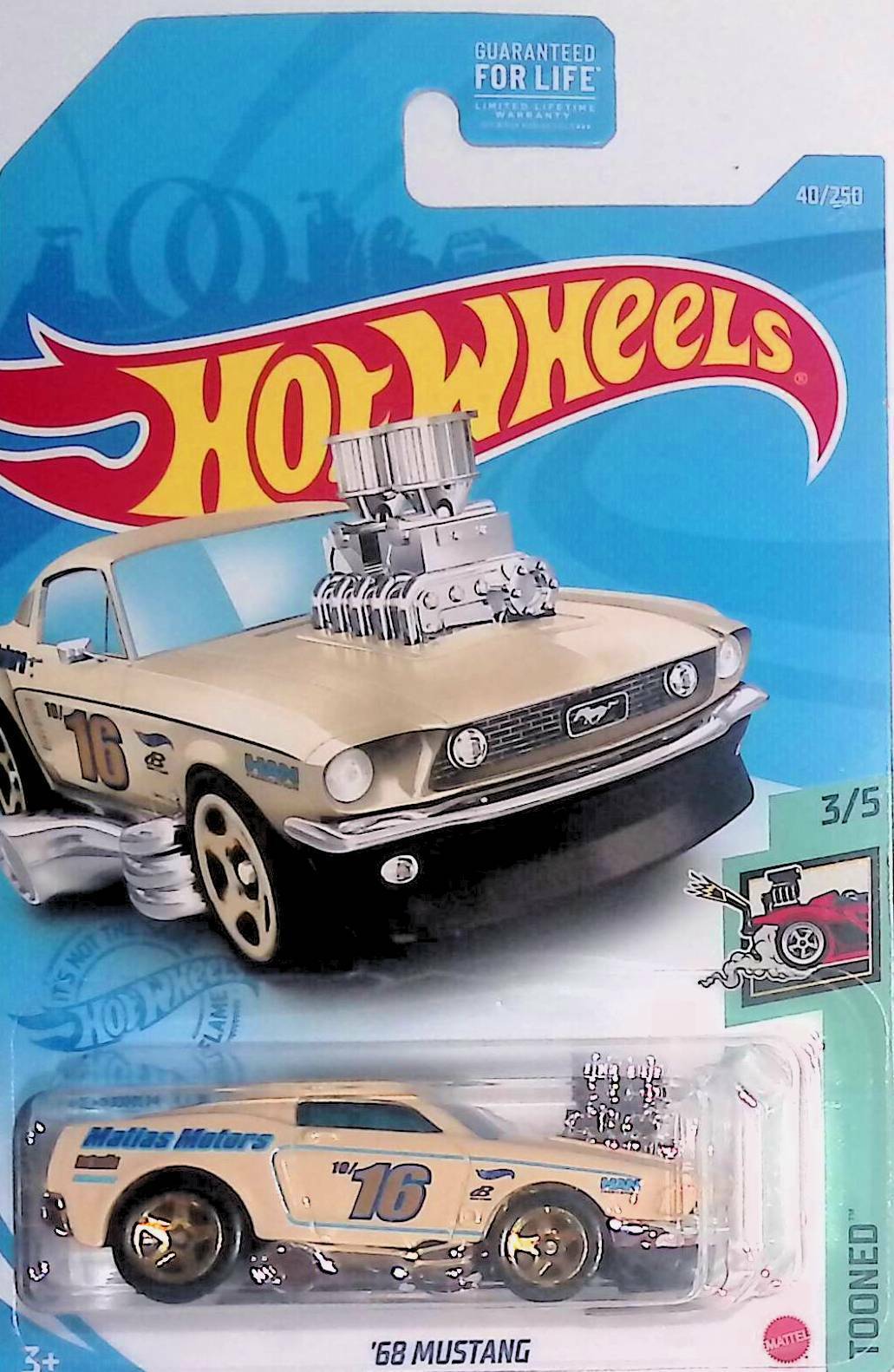 2021 - Hot Wheels NIP - '68 Mustang - Tooned 3/5 40/250