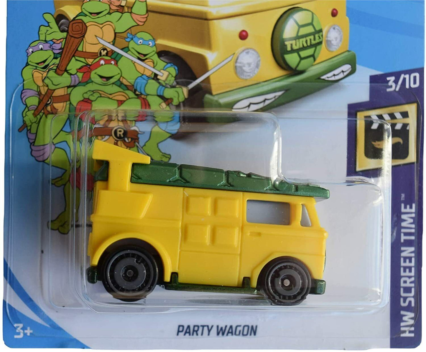 Hot Wheels Screen Time 3/10 Party Wagon 147/250, Yellow/Green