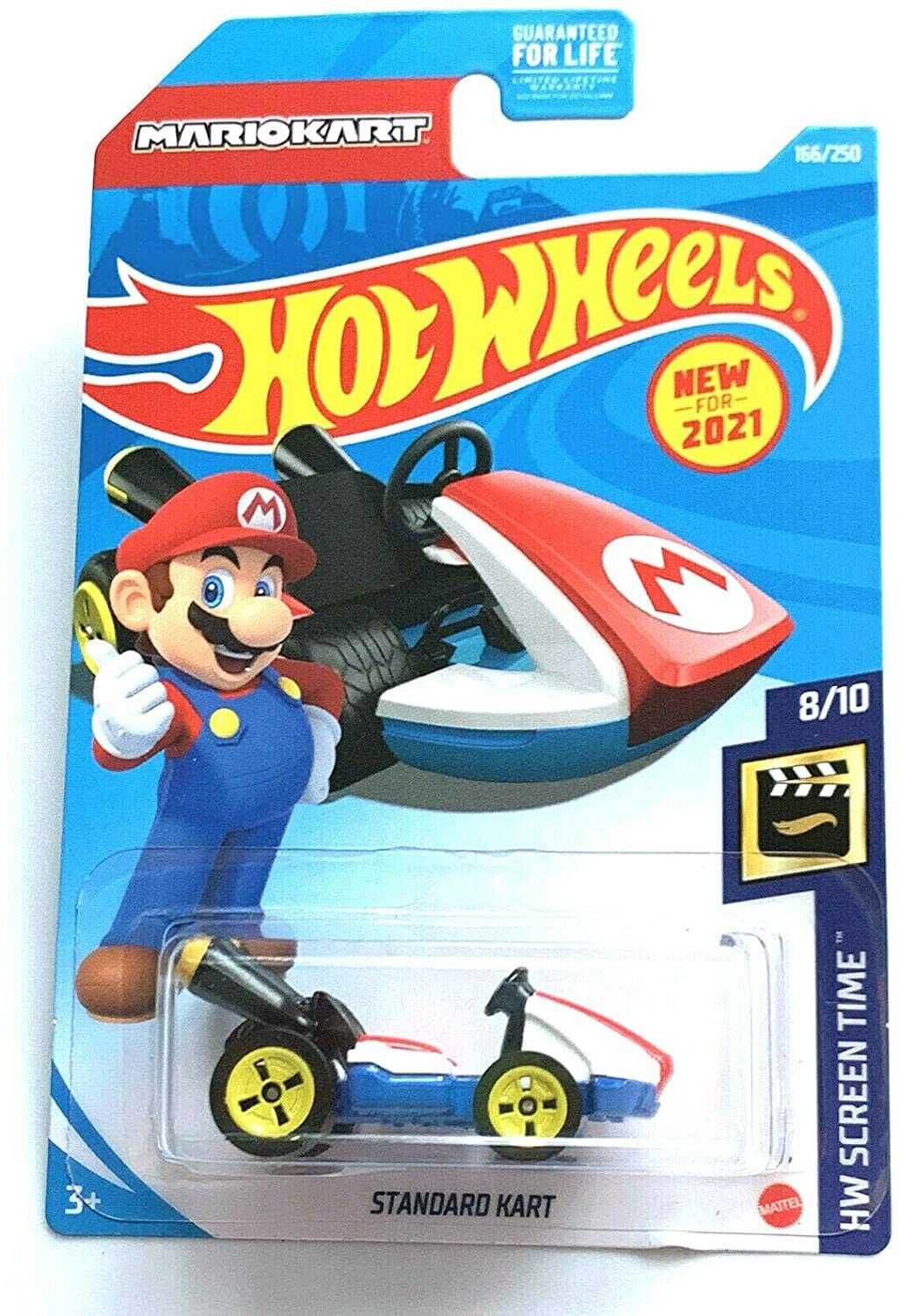 DieCast Hotwheels Mario Kart Standard Kart, 166/250 HW Screen Time 8/10