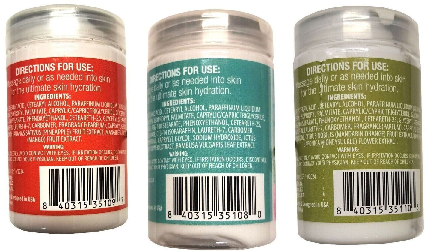 Whipped Body Butter - Mandarin & Honeysuckle, Lotus Flower & Bamboo, Pink Pineap