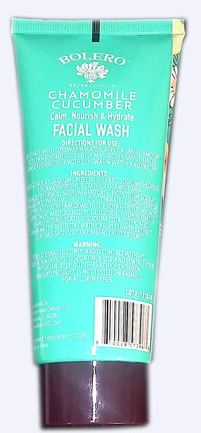 Facial Wash Chamomile Cucumber Calm, Nourish & Hydrate 5fl oz (Exp.12/2023)
