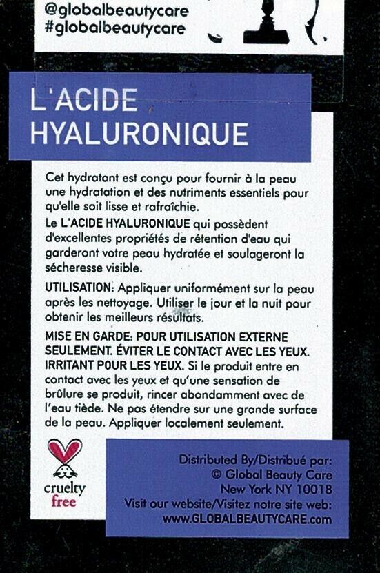 Global Beauty Care Hyaluronic Acid Skin Cream 1.7 (50ml) (Set of 2)