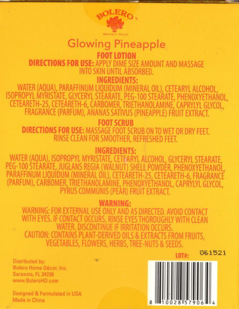 Heel to Toe 2 Step Foot Care Glowing + Pineapple 2 Pack Set Moisturize 2 x 1fl