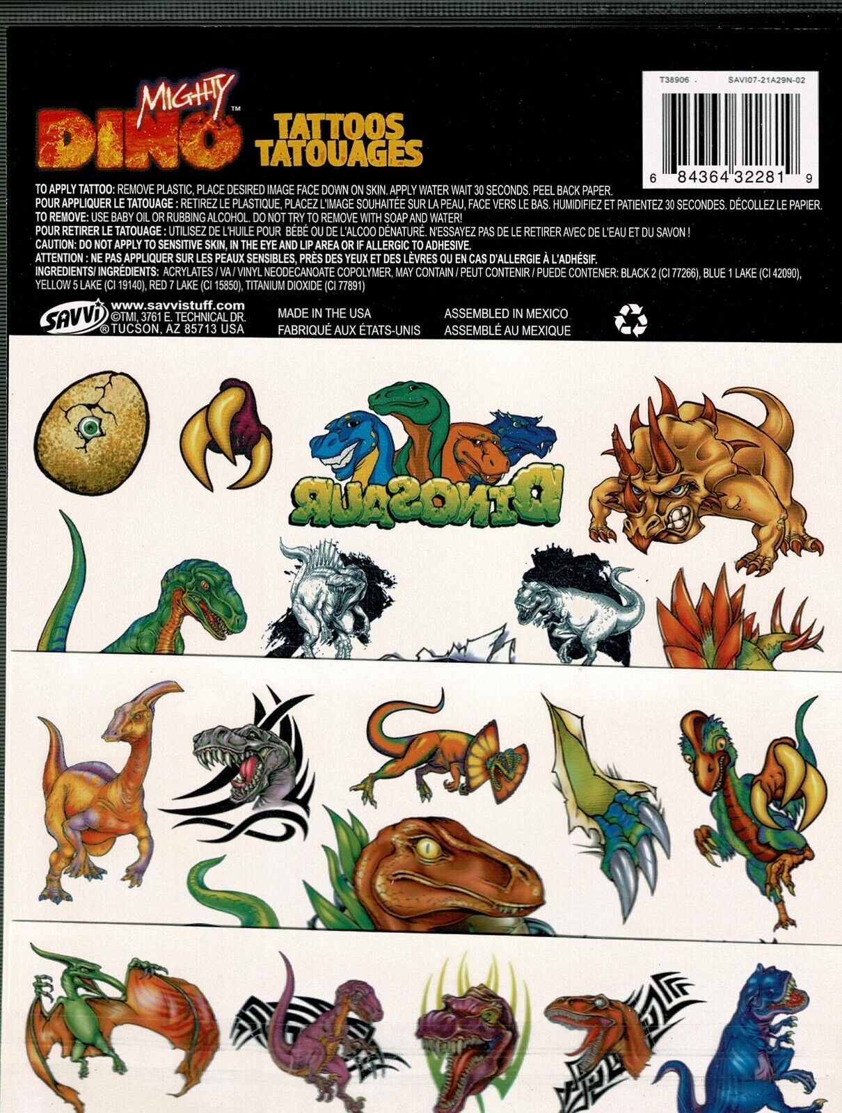 Savvi - Dino Mighty - 25 Classic Tattoos Tatouges