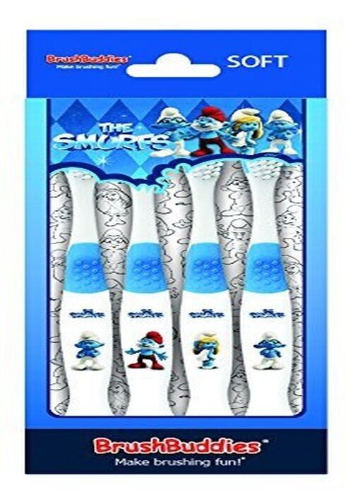 Brush Buddies Manual Toothbrush - Smurfs - 4 Pk