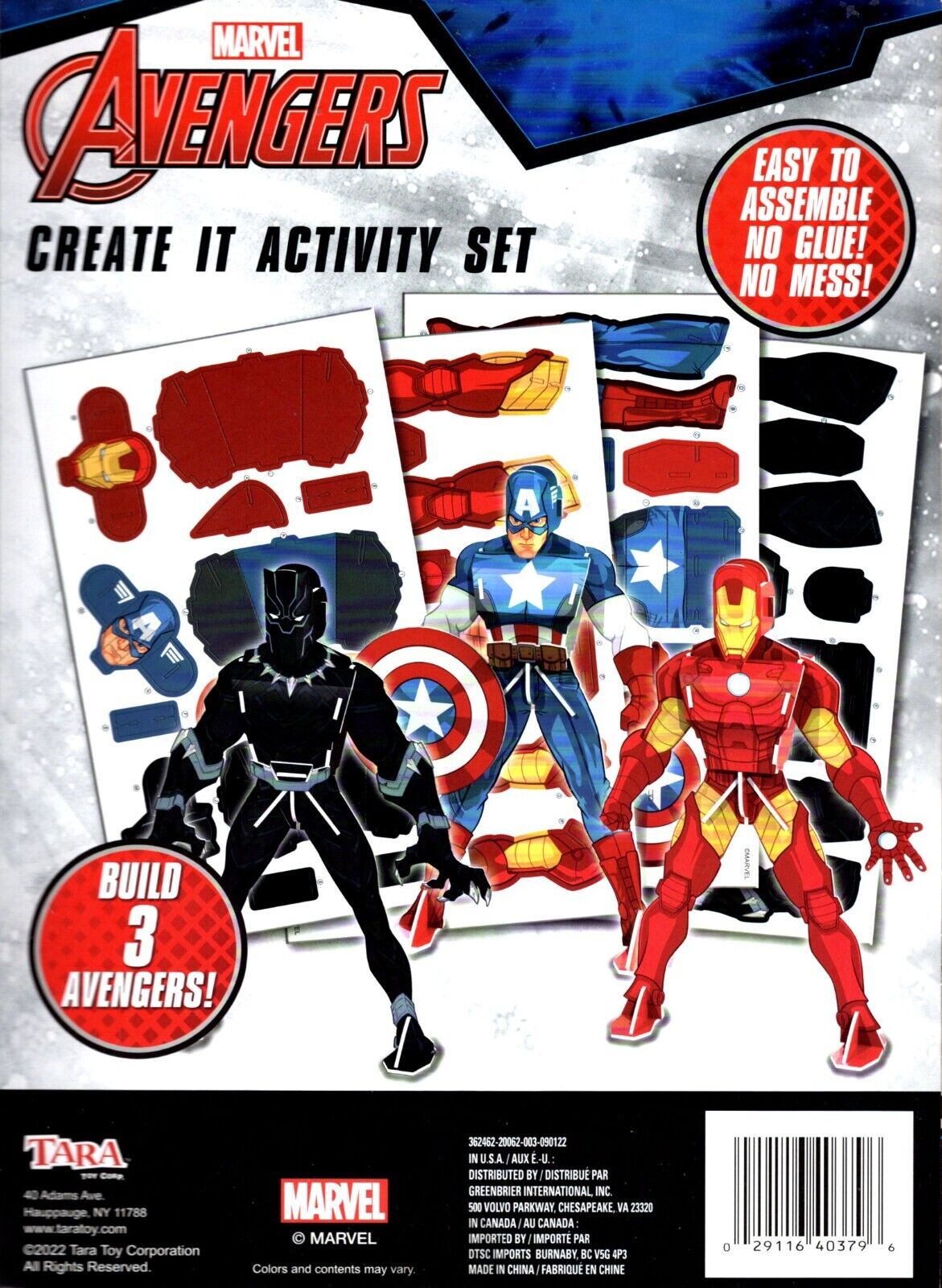 Marvel Avengers Create It Activity - Buld 3 Avengers