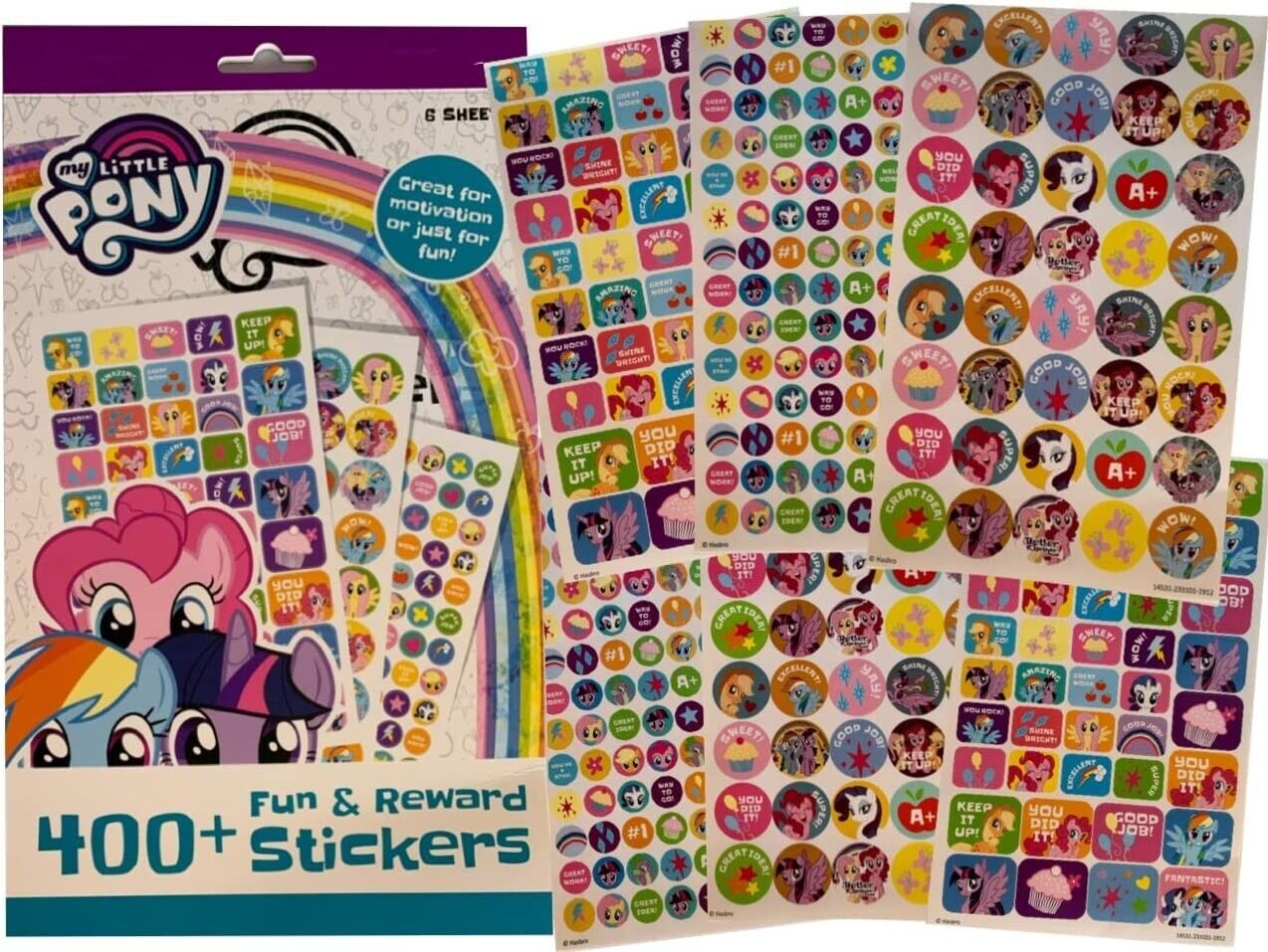My Little Pony Fun and Reward Stickers 400+ (Set of 2 Pack)