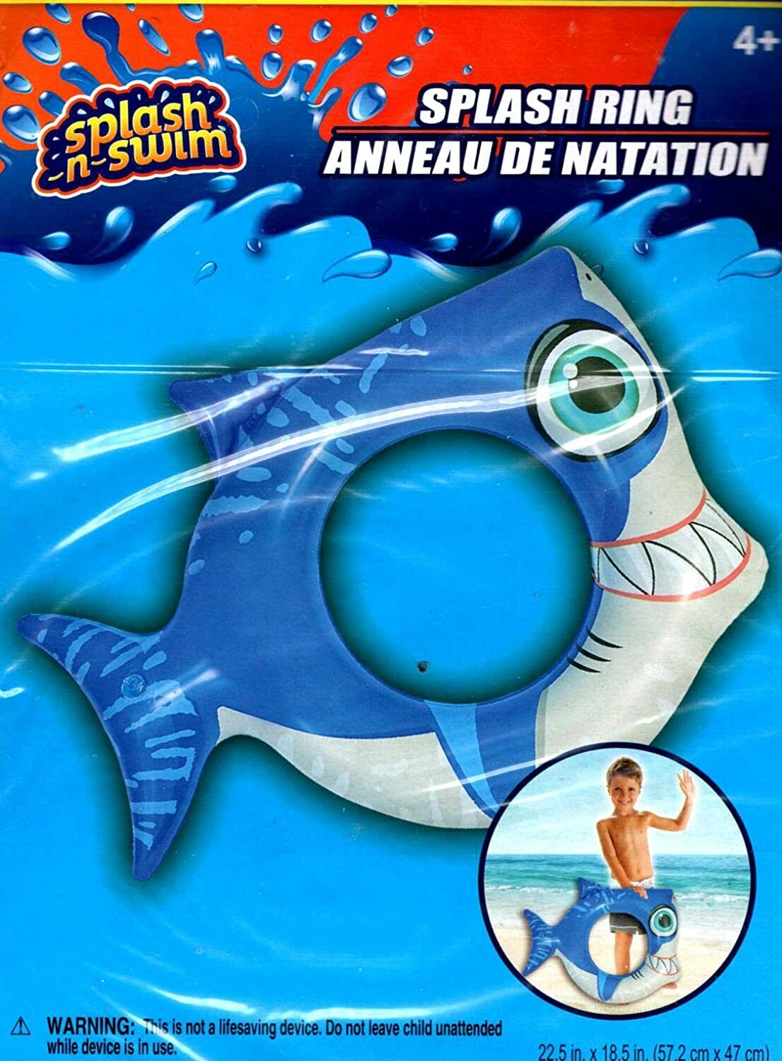 Splash-N-Swim - 22.5"x18.5" Swim Ring - Swim Time Fun! - Swimming Ring -v15