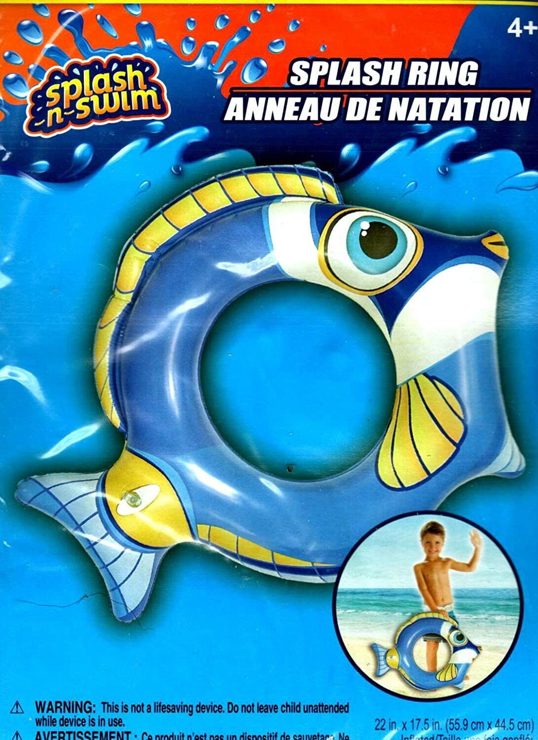 Splash-N-Swim - 22"x17.5" Swim Ring - Swim Time Fun! - Swimming Ring -v17