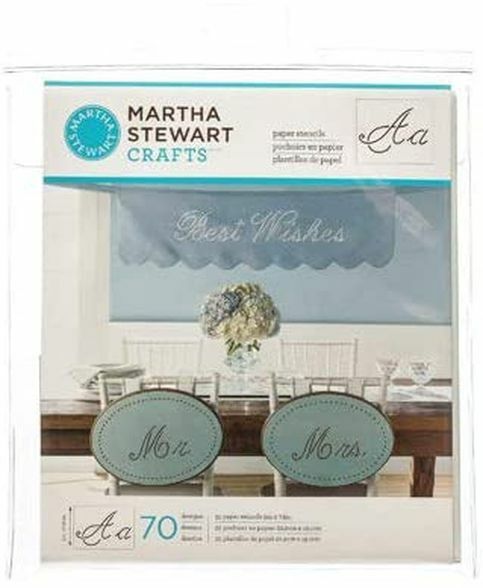 Martha Stewart Large Paper Stencils 35/Pkg-Script Alphabet 9X7.5 70 Designs