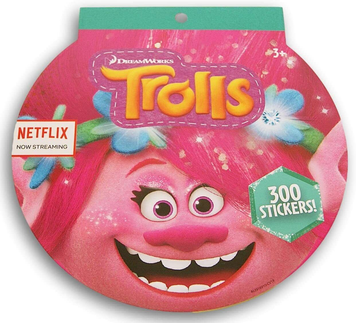Trolls Sticker Pad - 8 x 8 Inches - 300 Stickers