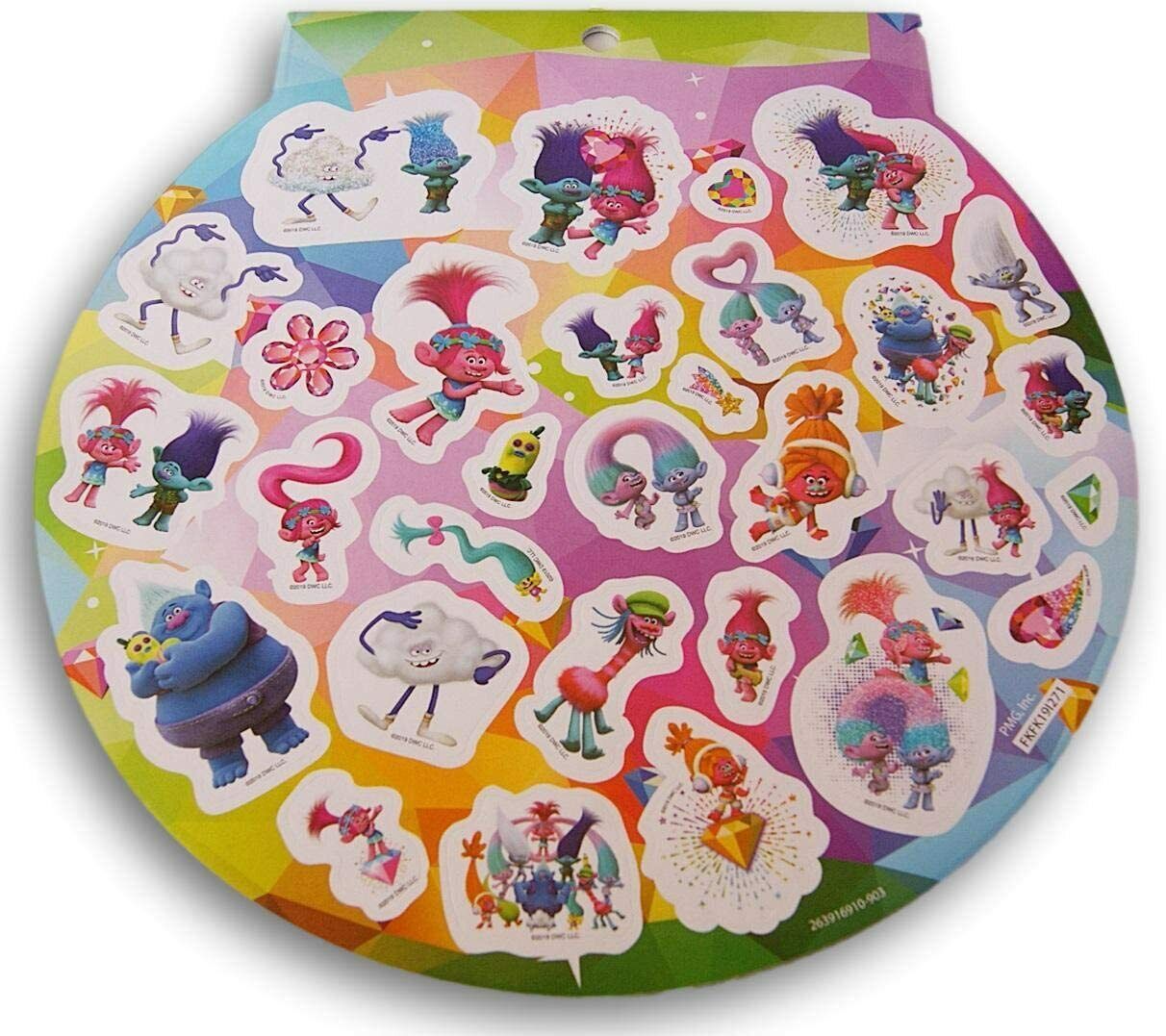 Trolls Sticker Pad - 8 x 8 Inches - 300 Stickers