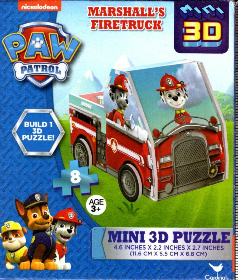 Nickelodeon Paw Patrol - Marshalls Firetruck - 8 Mini 3D Puzzle
