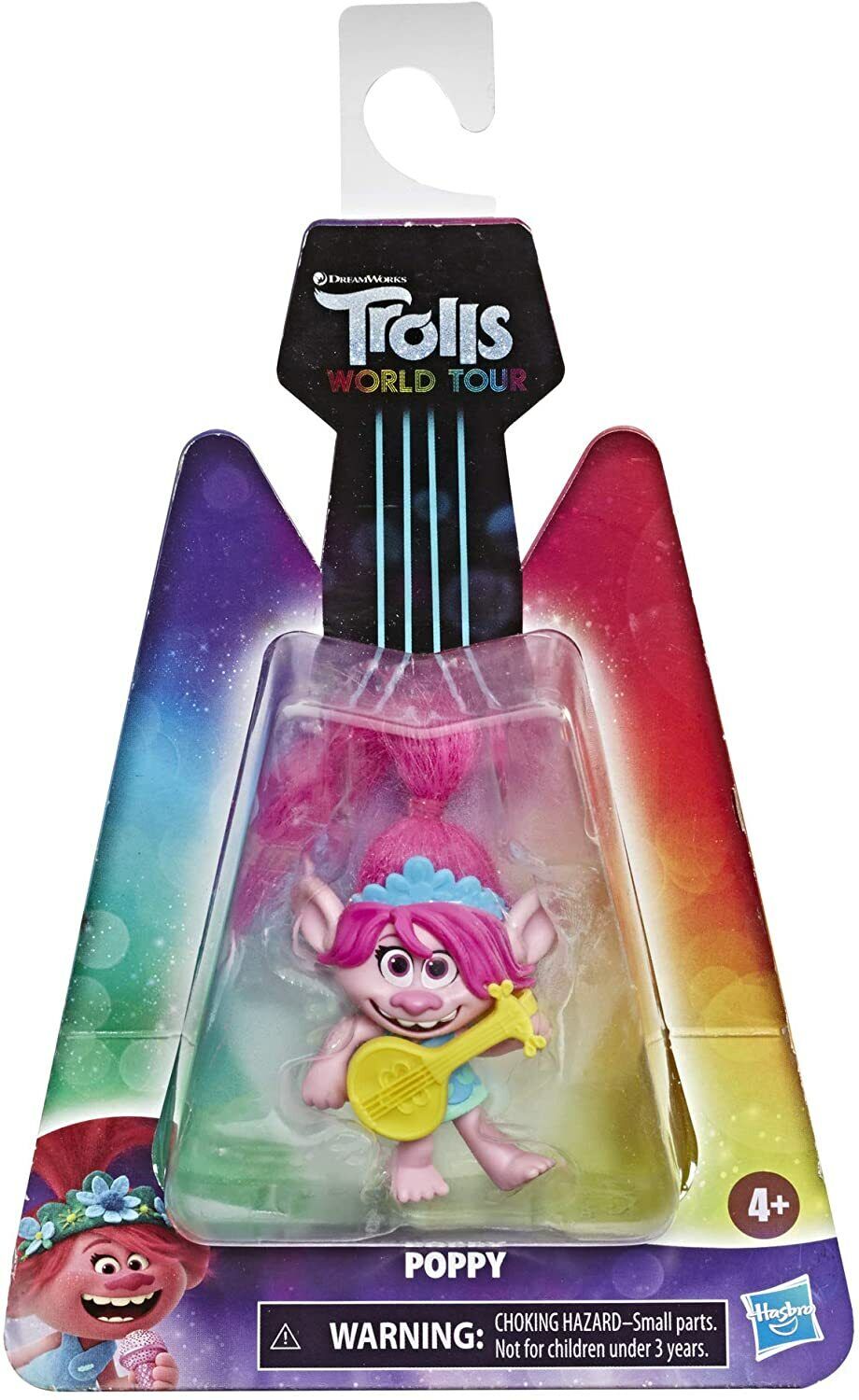 Trolls DreamWorks World Tour Poppy, Collectible Doll with Ukulele Accessory