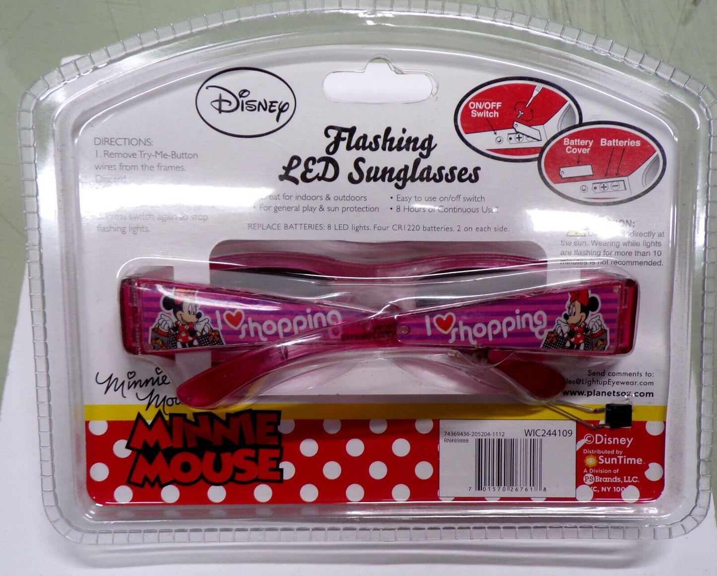 Disney Minnie Mouse - Flashing Led Sunglasses